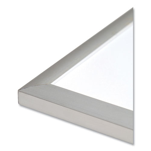 Image of U Brands 072U00-01 Magnetic Dry Erase Board with Aluminum Frame, 48" x 36" (Actual Size: 47" x 35"), White Surface, Satin Aluminum Frame