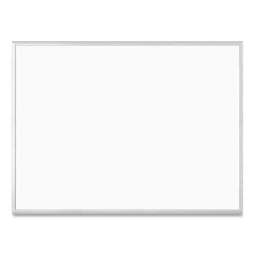 Image of U Brands 072U00-01 Magnetic Dry Erase Board with Aluminum Frame, 48" x 36" (Actual Size: 47" x 35"), White Surface, Satin Aluminum Frame