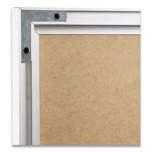 Image of U Brands 072U00-01 Magnetic Dry Erase Board with Aluminum Frame, 48" x 36" (Actual Size: 47" x 35"), White Surface, Satin Aluminum Frame