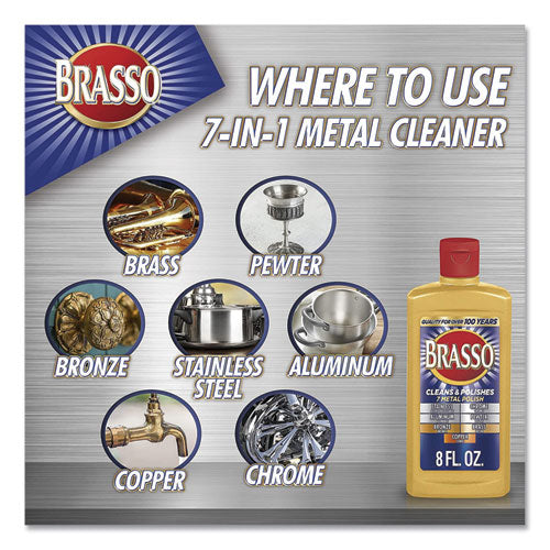 Image of BRASSO® 26600-89334 Metal Surface Polish, 8 Oz Bottle