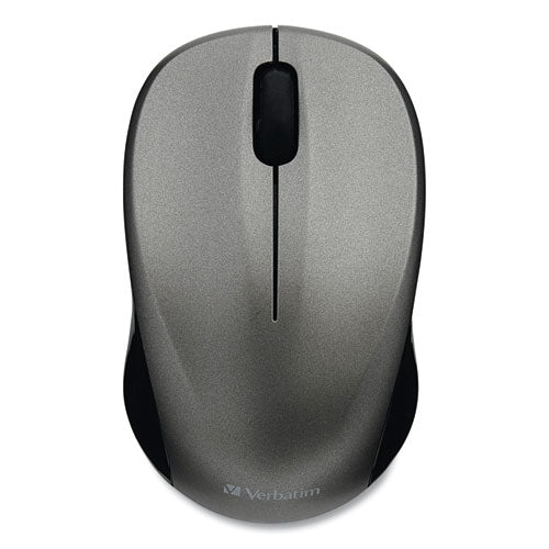 Image of Verbatim® 99769 Silent Wireless Blue Led Mouse, 2.4 Ghz Frequency/32.8 Ft Wireless Range, Left/right Hand Use, Graphite