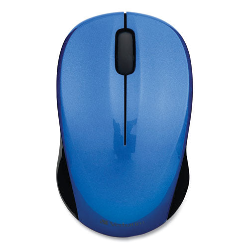 Image of Verbatim® 99770 Silent Wireless Blue Led Mouse, 2.4 Ghz Frequency/32.8 Ft Wireless Range, Left/right Hand Use, Blue