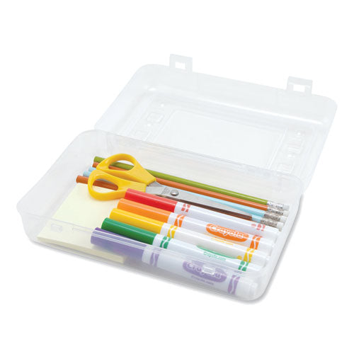 Image of Advantus 34104 Clear Pencil Box, 8.5" x 5.25" x 2.5", Clear