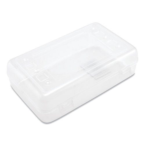 Image of Advantus 34104 Clear Pencil Box, 8.5" x 5.25" x 2.5", Clear