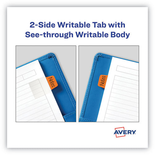 Image of Avery® 74760 Ultra Tabs Repositionable Tabs, Mini Tabs: 1" x 1.5", 1/5-Cut, Assorted Colors, 40/Pack
