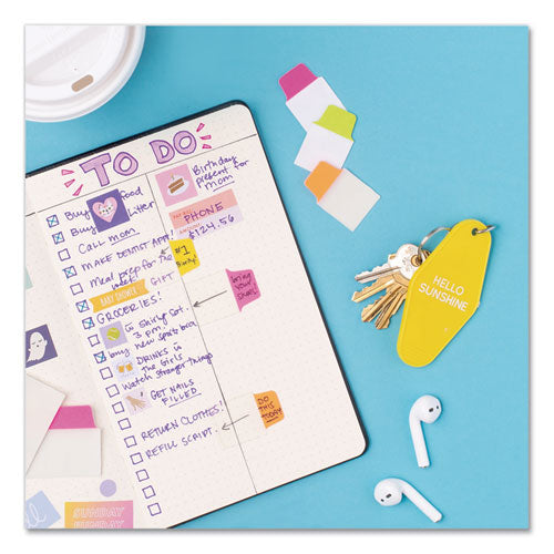Image of Avery® 74762 Ultra Tabs Repositionable Tabs, Mini Tabs: 1" x 1.5", 1/5-Cut, Assorted Neon Colors, 80/Pack