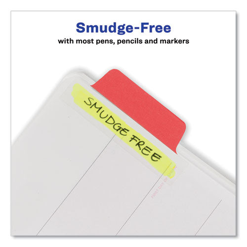 Image of Avery® 74866 Ultra Tabs Repositionable Tabs, Margin Tabs: 2.5" x 1", 1/5-Cut, Assorted Colors, 48/Pack