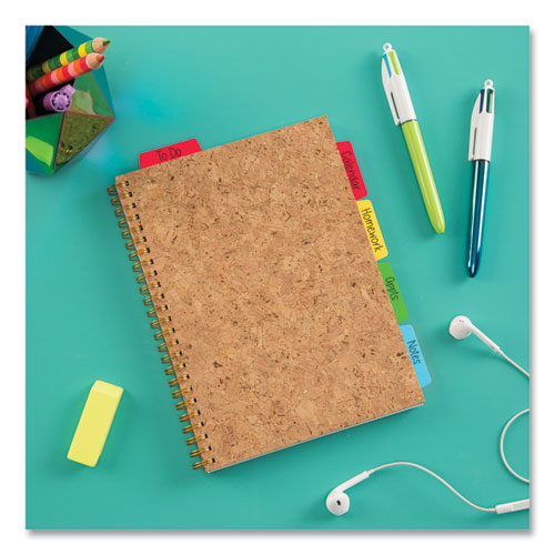 Image of Avery® 74866 Ultra Tabs Repositionable Tabs, Margin Tabs: 2.5" x 1", 1/5-Cut, Assorted Colors, 48/Pack