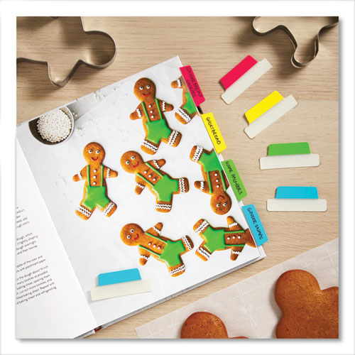Image of Avery® 74866 Ultra Tabs Repositionable Tabs, Margin Tabs: 2.5" x 1", 1/5-Cut, Assorted Colors, 48/Pack