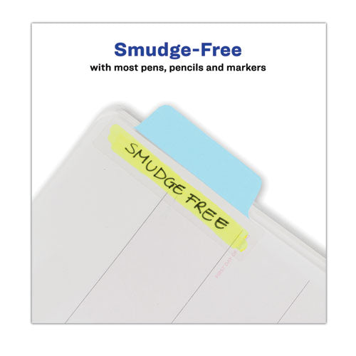Image of Avery® 74867 Ultra Tabs Repositionable Tabs, Margin Tabs: 2.5" x 1", 1/5-Cut, Assorted Pastel Colors, 48/Pack