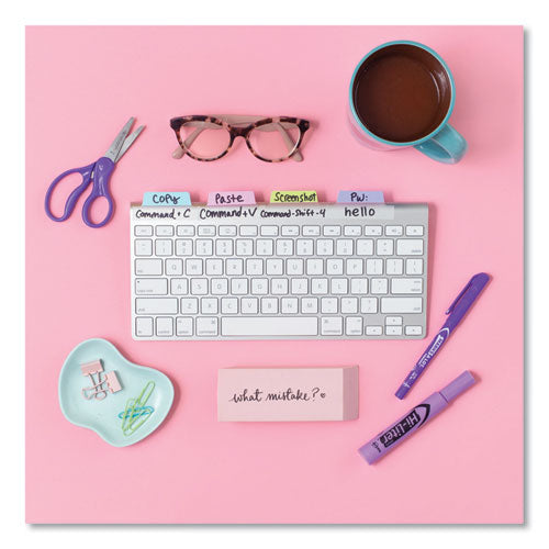 Image of Avery® 74867 Ultra Tabs Repositionable Tabs, Margin Tabs: 2.5" x 1", 1/5-Cut, Assorted Pastel Colors, 48/Pack