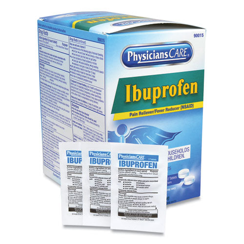 Image of PhysiciansCare® 90015-002 Ibuprofen Tablets, Two-Pack, 50 Packs/Box