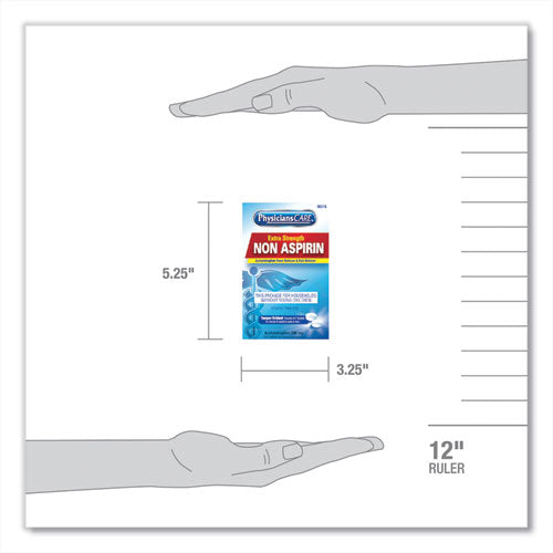 Image of PhysiciansCare® 90016-002 Extra-Strength Acetaminophen Tablets, Two-Pack, 50 Packs/Box