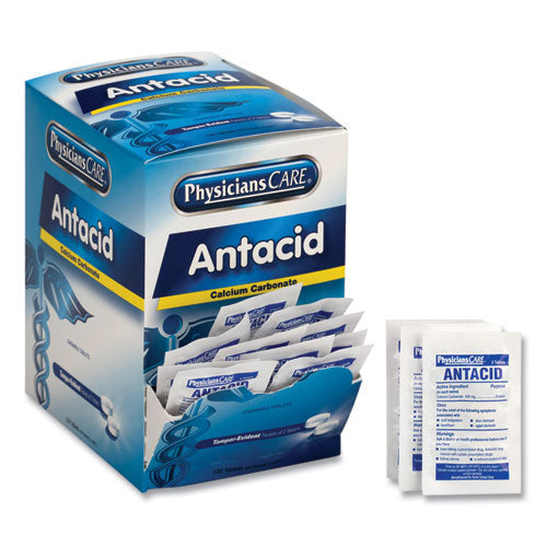 Image of PhysiciansCare® 90089 Antacid Calcium Carbonate Medication, Two-Pack, 50 Packs/box