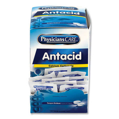 Image of PhysiciansCare® 90089 Antacid Calcium Carbonate Medication, Two-Pack, 50 Packs/box