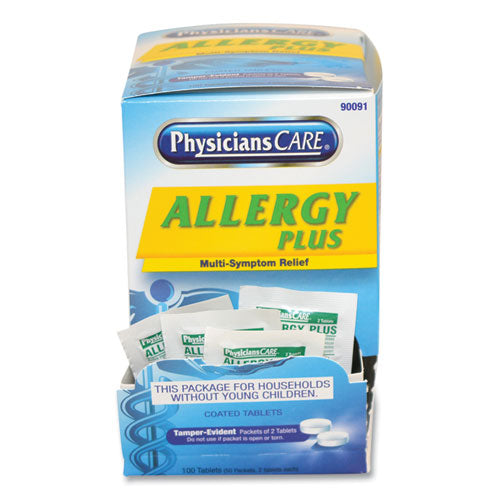 Image of PhysiciansCare® 90091-004 Allergy Antihistamine Medication, Two-Pack, 50 Packs/box
