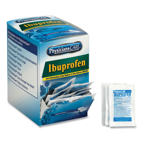 Image of PhysiciansCare® 90109-001 Ibuprofen Pain Reliever Tablets, Two-Pack, 125 Packs/Box