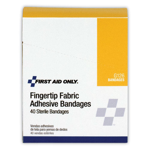 Image of PhysiciansCare® by First Aid Only® G-126/ACM12943 First Aid Fingertip Bandages, 1.75 X 3, 40/box