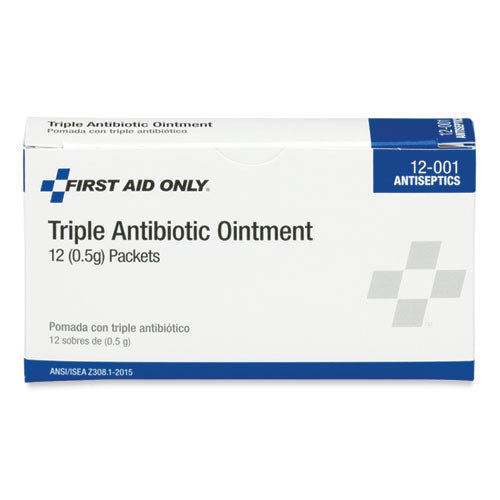 Image of PhysiciansCare® by First Aid Only® 12-001 First Aid Kit Refill Triple Antibiotic Ointment, Packet, 12/box