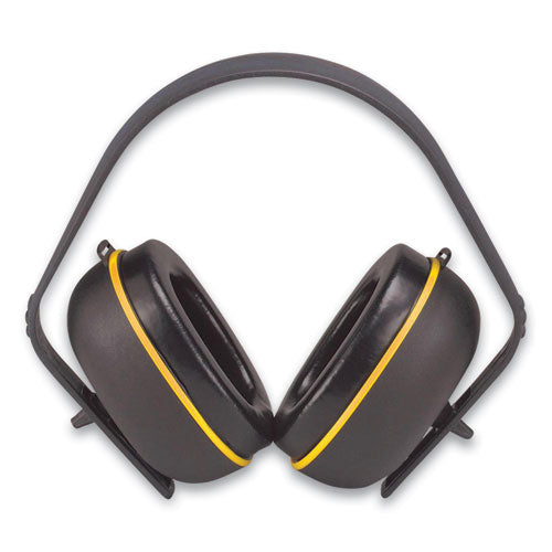 Image of BodyGear 13256-001 Over the Head Earmuffs, 22 dB NRR, Black/Yellow