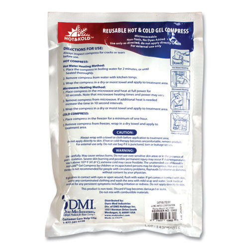 Image of PhysiciansCare® by First Aid Only® 13462 Reusable Hot/Cold Pack, 8.63 x 8.63, White