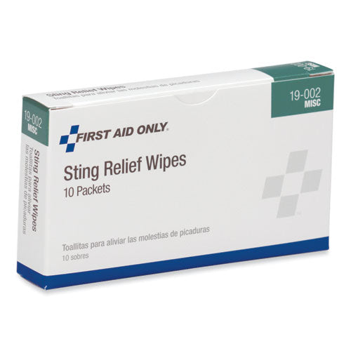 Image of PhysiciansCare® by First Aid Only® 19-002 First Aid Sting Relief Pads, 10/box