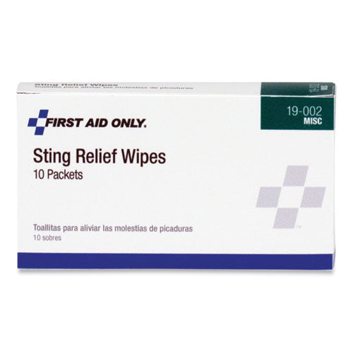 Image of PhysiciansCare® by First Aid Only® 19-002 First Aid Sting Relief Pads, 10/box