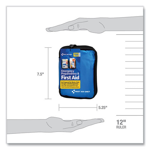 Image of PhysiciansCare® by First Aid Only® 90168 Soft-Sided First Aid and Emergency Kit, 104 Pieces, Soft Fabric Case