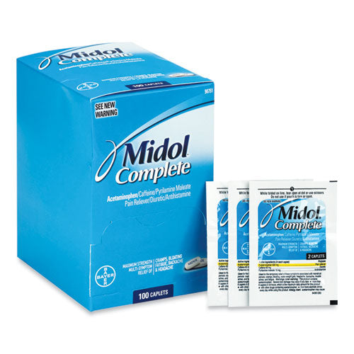 Image of Midol® 90751 Complete Menstrual Caplets, Two-Pack, 50 Packs/box