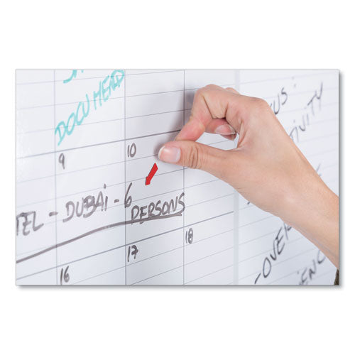 Image of MasterVision® GA0597830 Magnetic Dry Erase Calendar Board, Monthly Planning/Scheduling, 48" x 36", White Surface, Satin Aluminum Frame