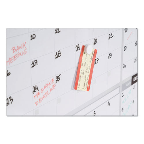 Image of MasterVision® GA03106830 Magnetic Dry Erase Calendar Board, 12-Month Planning/Scheduling, 36" x 24", White Surface, Satin Aluminum Frame