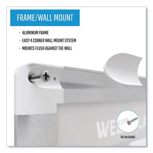 Image of MasterVision® GA05106830 Magnetic Dry Erase Calendar Board, 12-Month Planning/Scheduling, 48" x 36", White Surface, Satin Aluminum Frame