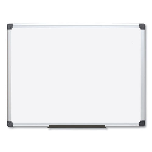 Image of MasterVision® MA2107170 Value Lacquered Steel Magnetic Dry Erase Board, 96" x 48", White Surface, Satin Aluminum Frame