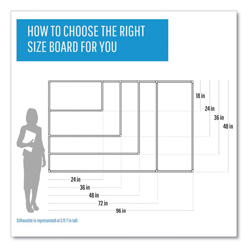 Image of MasterVision® MA2107170 Value Lacquered Steel Magnetic Dry Erase Board, 96" x 48", White Surface, Satin Aluminum Frame