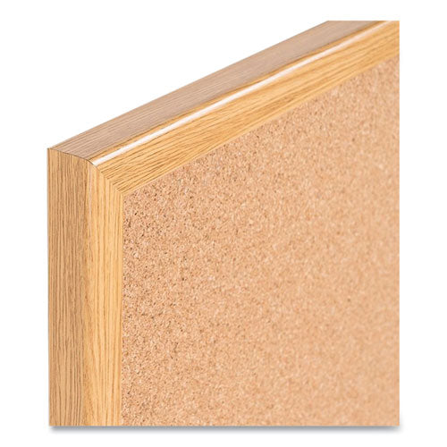 Image of MasterVision® MC070014231 Value Cork Board with Oak Frame, 24" x 36", Brown Surface, Natural Oak Frame