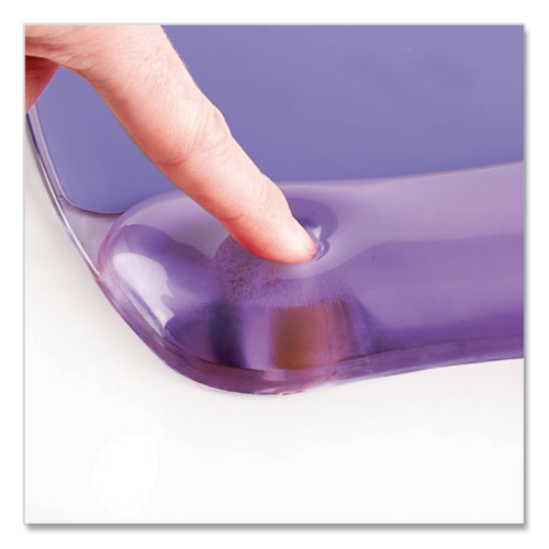 Image of Fellowes® 91437 Gel Crystals Keyboard Wrist Rest, 18.5 x 2.25, Purple