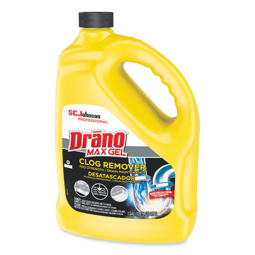 Image of Drano® 696642 Max Gel Clog Remover, Bleach Scent, 128 Oz Bottle