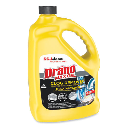 Image of Drano® 696642 Max Gel Clog Remover, Bleach Scent, 128 Oz Bottle