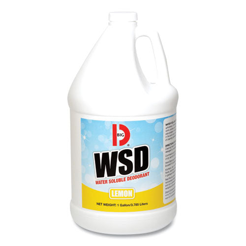 Image of Big D Industries 161800 Water-Soluble Deodorant, Lemon Scent, 1 Gal Bottle, 4/carton