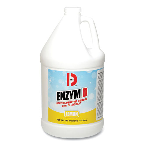 Image of Big D Industries 150000 Enzym D Digester Liquid Deodorant, Lemon, 1 Gal Bottle, 4/carton