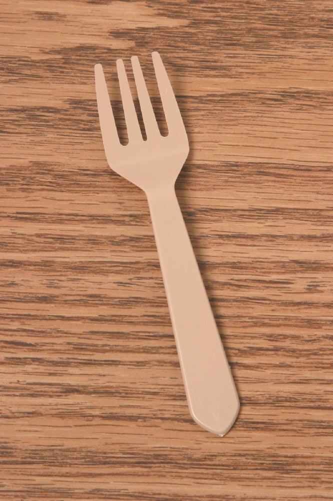 Image of SKILCRAFT® Fork, Plastic Flatware, Type IV, High Impact, Tan, 5"