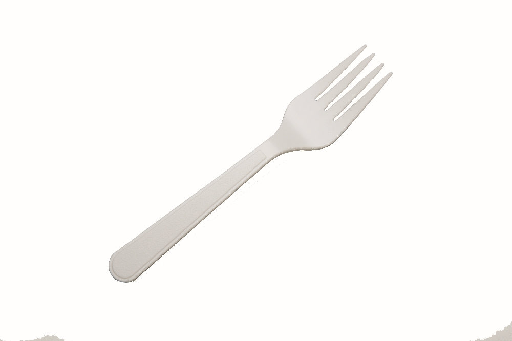 Image of SKILCRAFT® Fork, Plastic Flatware, Medium Duty, White, 6-1/8"