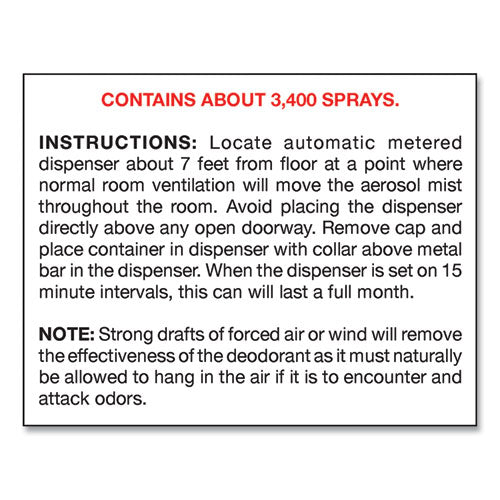 Image of Big D Industries 046300 Metered Concentrated Room Deodorant, Mountain Air Scent, 7 Oz Aerosol Spray, 12/carton