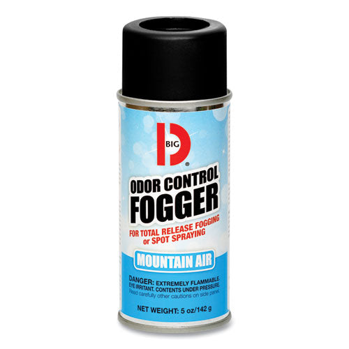 Image of Big D Industries 034400 Odor Control Fogger, Mountain Air Scent, 5 Oz Aerosol Spray, 12/carton