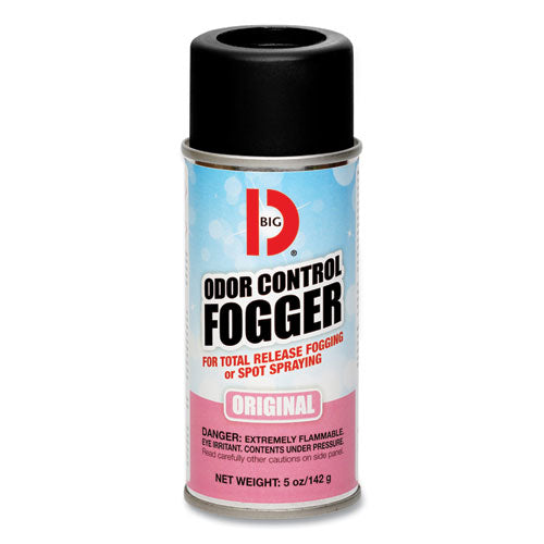 Image of Big D Industries 034100 Odor Control Fogger, Original Scent, 5 Oz Aerosol Spray, 12/carton