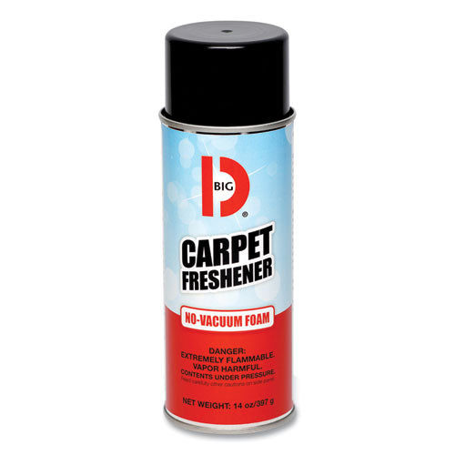 Image of Big D Industries 024100 No-Vacuum Carpet Freshener, Fresh Scent, 14 Oz Aerosol Spray, 12/carton
