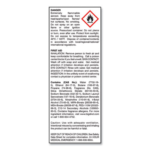 Image of Big D Industries 024100 No-Vacuum Carpet Freshener, Fresh Scent, 14 Oz Aerosol Spray, 12/carton
