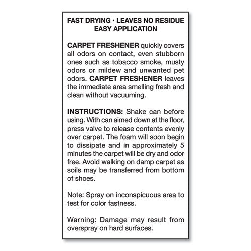 Image of Big D Industries 024100 No-Vacuum Carpet Freshener, Fresh Scent, 14 Oz Aerosol Spray, 12/carton