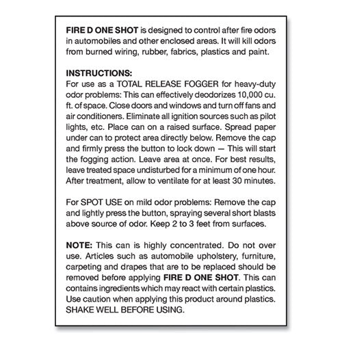 Image of Big D Industries 20200 Fire D One Shot Aerosol, 5 Oz Aerosol Spray, 12/carton
