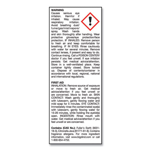 Image of Big D Industries 017800 Dumpster D Plus C, Neutral, 25 Lb Bucket